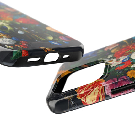 🌺🌙 The Midnight Garden Abundance Phone Case – Art Deco Floral Still Life