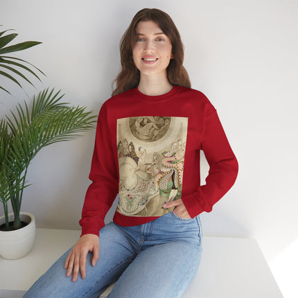 Sur talons rouges (On Red Heels) pl 01 by Gerda Wegener Heavy Blend™ Crewneck Sweatshirt