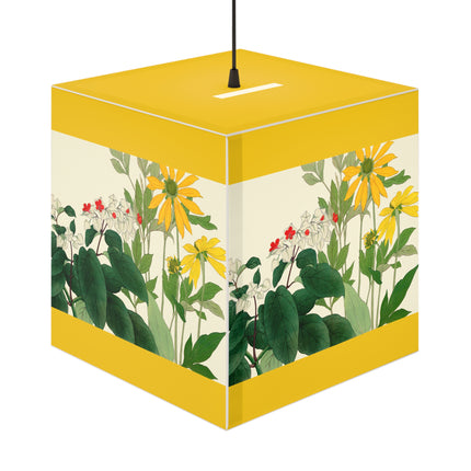 Clerodendrum & Rudbeckia by Tanigami Kônan Light Cube Lamp