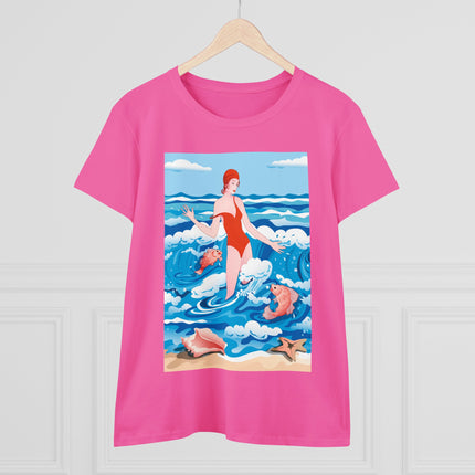 Ocean Symphony Women's Midweight Cotton Tee