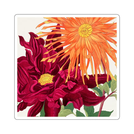 Dahlia Flower by Tanigami Kônan Kiss-Cut Stickers (4 Sizes)