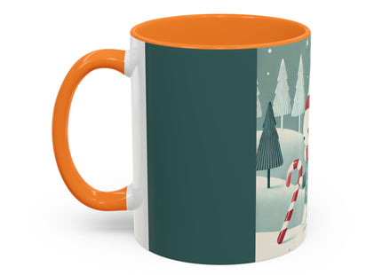 Candy Cane Timekeeper Bunny Colorful Mugs (11oz, 15oz)