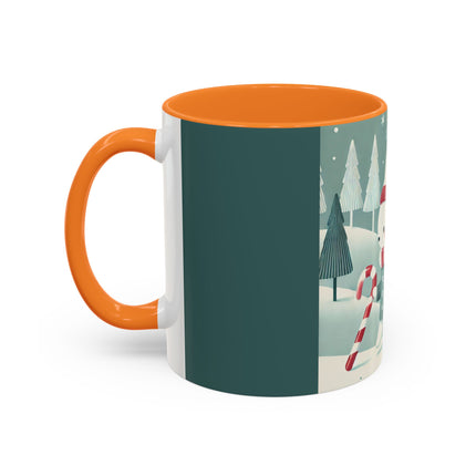 Candy Cane Timekeeper Bunny Colorful Mugs (11oz, 15oz)