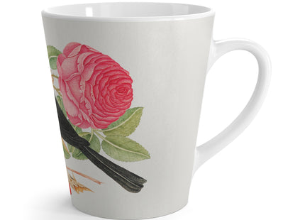 Blackbird with Roses by Anonymous Latte Mug
