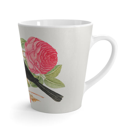Blackbird with Roses by Anonymous Latte Mug