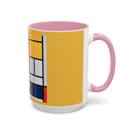 Composition with Red, Yellow, Blue, and Black by Piet Mondrian Colorful Mugs (11oz, 15oz)