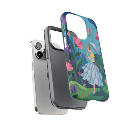 🌸☂️ A Stroll Through The Enchanted Forest Phone Case – Art Deco Floral Fantasy