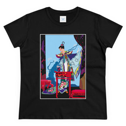 A Visual Journey by Umberto Brunelleschi Women's Midweight Cotton Tee