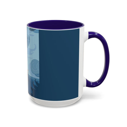 Siren of the Waves Colorful Mugs – Dramatic Sea Power & Bold Elegance