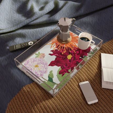 Dahlia Flower by Tanigami Kônan Acrylic Serving Tray