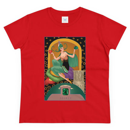 May & Emerald (from the Gem Series) by Sofia Chiostri Women's Midweight Cotton Tee