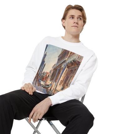 Gondola Moorings on the Grand Canal by John Singer Sargent Unisex Garment-Dyed Sweatshirt