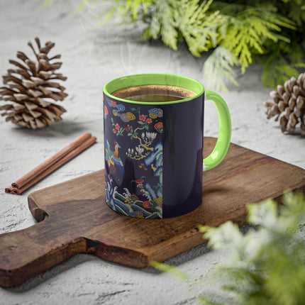 Rank Badge with Mandarin Duck Colorful Mugs, 11oz