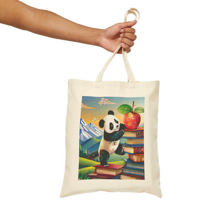 Cute Panda Cotton Canvas Tote Bag