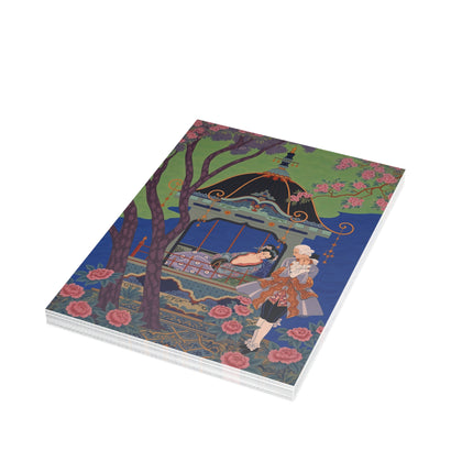 🌸🏯 The Lady Of The Flowering Pavilion Postcard Bundles – Art Deco Garden Romance