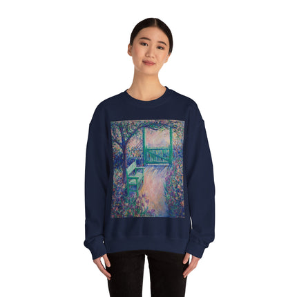 The Artist’s Garden (The Green Chair) by Theodore Earl Butler Heavy Blend™ Crewneck Sweatshirt
