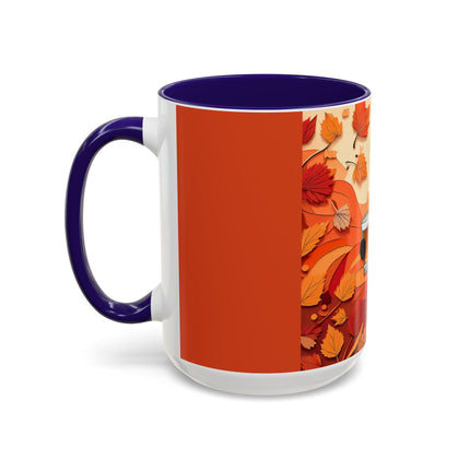 Siamese Cat at an Autumn Harvest Fair Colorful Mugs (11oz, 15oz)