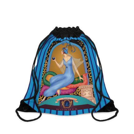 September & Sapphire Zodiac Drawstring Bag