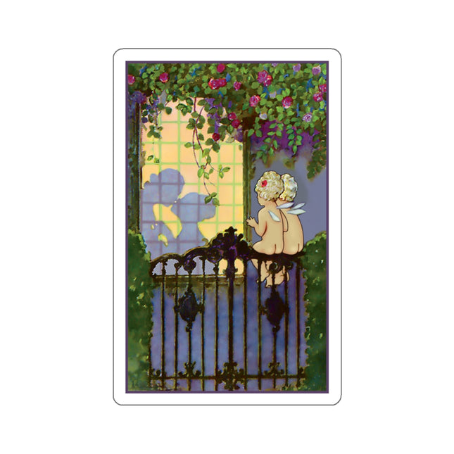 Whispers of Love: A Vintage Art Deco Fairytale Kiss-Cut Stickers (4 Sizes)