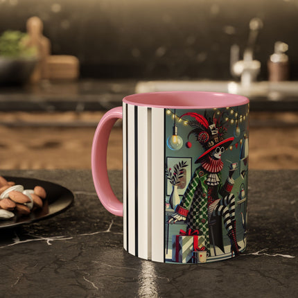 Whimsical Christmas Tea Party Colorful Mugs (11oz, 15oz)