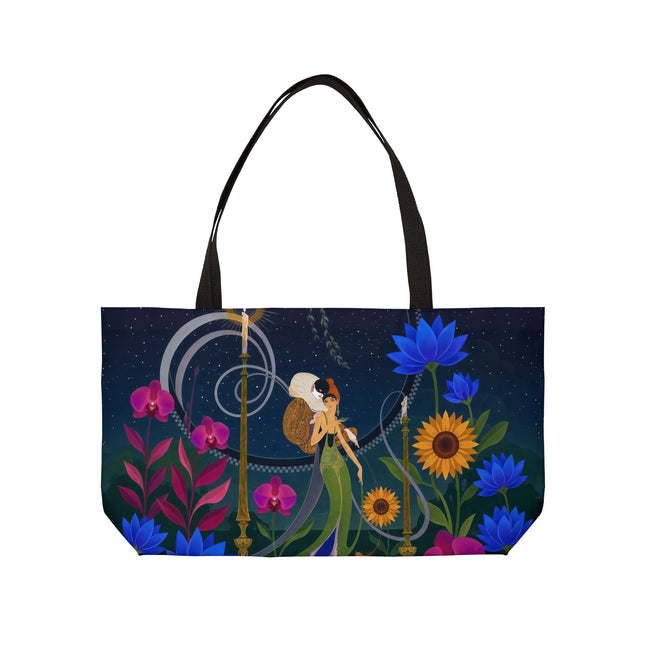 🌙🕯️ The Lady Of The Midnight Garden Weekender Tote Bag – Art Deco Nocturne