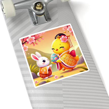 Whimsical Springtime Exchange Kiss-Cut Stickers (4 Sizes)