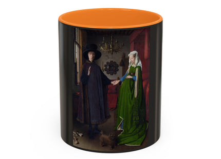 Arnolfini Portrait by Jan Van Eyck Colorful Mugs (11oz, 15oz)