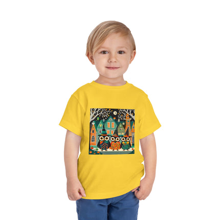 Night of the Trick-or-Treating Owlets Toddler Short Sleeve Tee