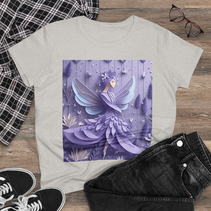 Lavender Fairy Women's Midweight Cotton Tee