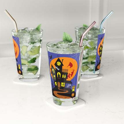 Halloween Night at the Haunted House Glass, 16oz