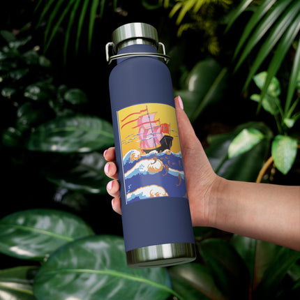 Golden Seas and Whimsical Dreams Copper Vacuum Insulated Bottle, 22oz