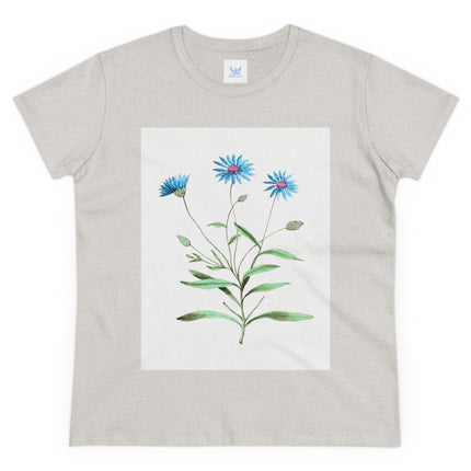Blue Strawflower by Anselmus Boëtius de Boodt Women's Midweight Cotton Tee