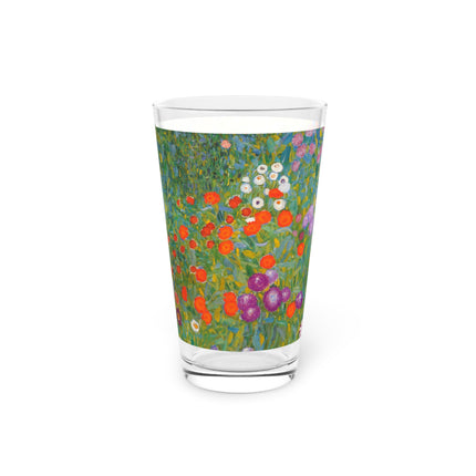 Cottage Garden by Gustav Klimt Glass, 16oz