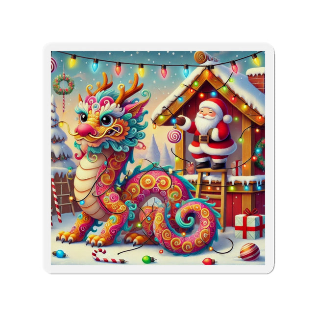 Playful Dragon's Christmas Die-Cut Magnets (5 Sizes)
