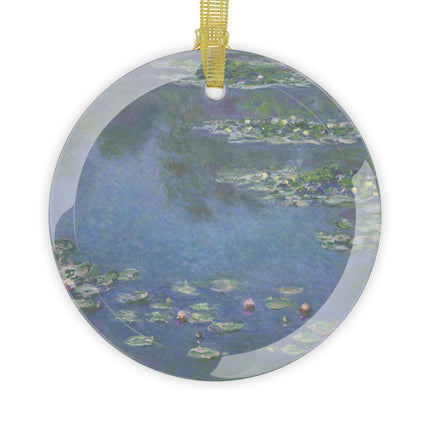 Water Lilies by Claude Monet Glass Ornament