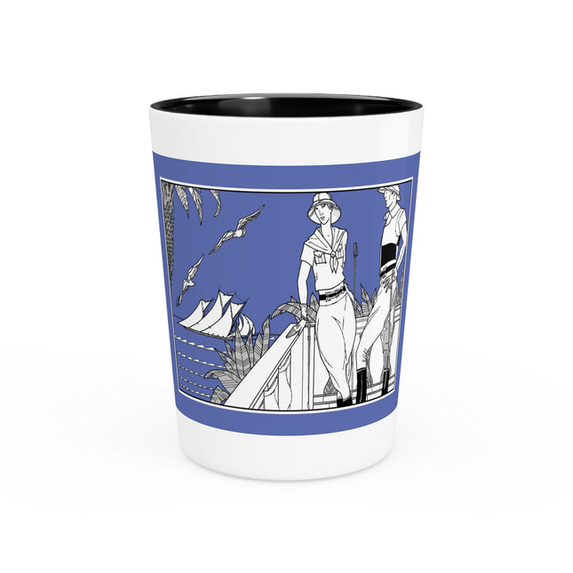 Coastal Elegance Ceramic Shot Glass