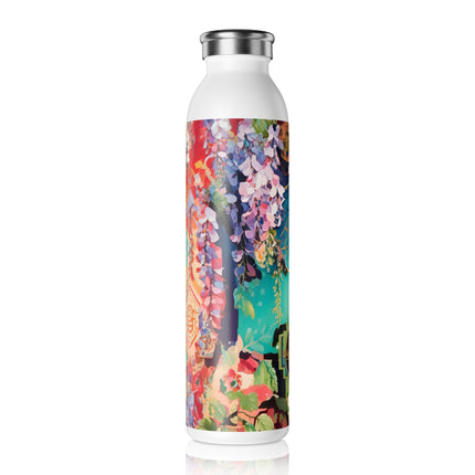 Golden Wisteria Symphony Slim Water Bottle