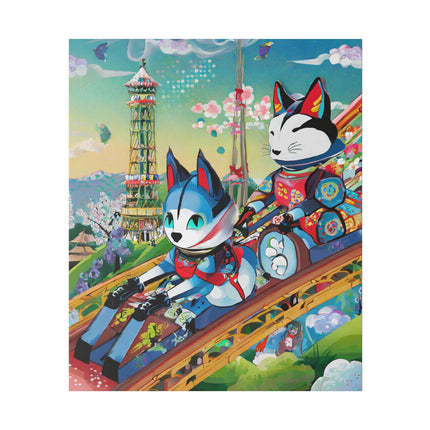 Kitsune Carnival Matte Canvas, Stretched, 0.75"