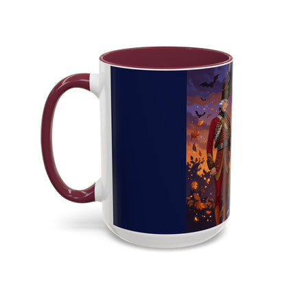 🎃💙 The Pumpkin Lantern Courtship Colorful Mug – Romantic Halloween Elegance