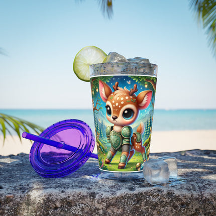 Fawn Defender Sunsplash Tumbler with Straw, 16oz