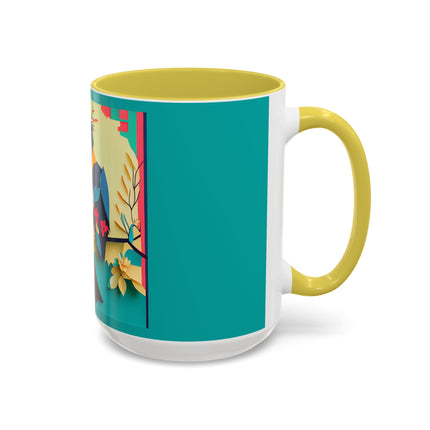 Curious Crow Colorful Mugs (11oz, 15oz)