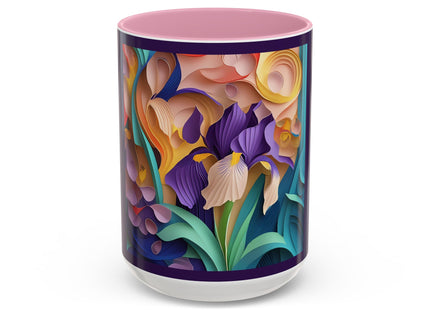 The Elegant Iris Flower Colorful Mugs (11oz, 15oz)