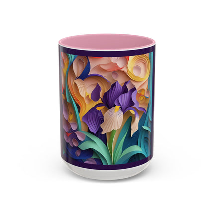 The Elegant Iris Flower Colorful Mugs (11oz, 15oz)