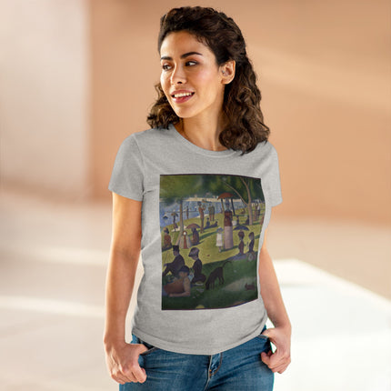 A Sunday on La Grande Jatte by Georges Seurat Women's Midweight Cotton Tee
