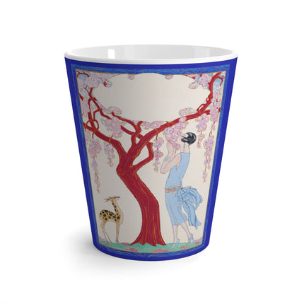 Woman, Fawn, and Red Tree by George Barbier Latte Mug