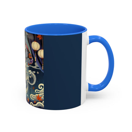 Skeleton Kabuki Performer Colorful Mugs (11oz, 15oz)