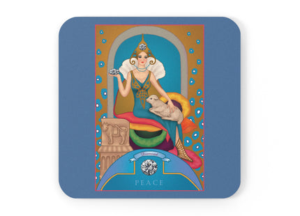 Aries Zodiac Design – April & Diamond by Sofia Chiostri | Cork Back Coaster