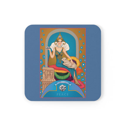 Aries Zodiac Design – April & Diamond | Cork Back Coaster