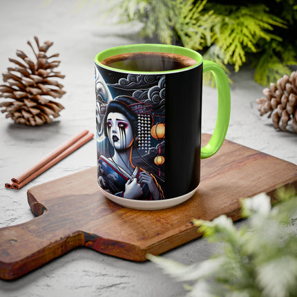 Geisha’s Black Ink Tears Colorful Mugs (11oz, 15oz)