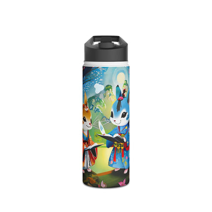 Fairy Animals Writing Wishes Stainless Steel Water Bottle